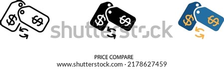 Price Compare Icon , vector illustration Royalty-Free Stock Photo #2178627459