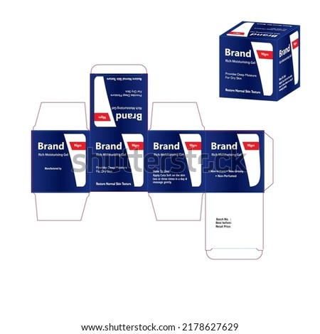 Cream Packaging Box design Moisturizing Dry and Sensitive Skin 