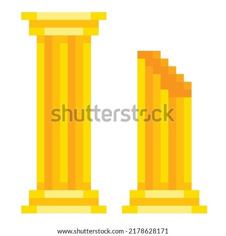 Editable Vector Illustration of Golden Pillar. Good for sticker, icon, clip art, ppt, game, education, etc