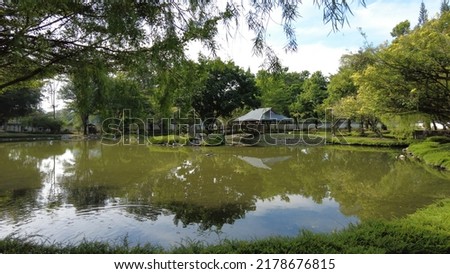 Beautiful Pond of Japanese Garden in Malaysia