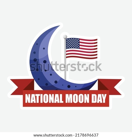 Moon day icon illustration. Moon vector