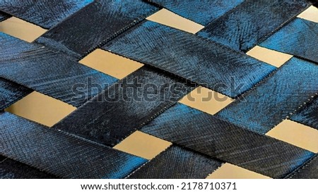 Geometric pattern background for design of vehicle tires craft that become seat mats. Abstract architectural background and texture for design. Dark background for backdrop.