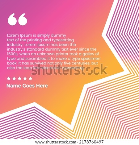 Creative Testimonial, What Our Clients Say , Quote , Infographic Template Editable Vector Illustration 