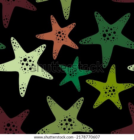 Summer ocean seamless sea star pattern for clothes print and accessories and kids and fabrics and wrapping paper 