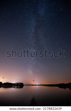 Picture of the milky way in a lake