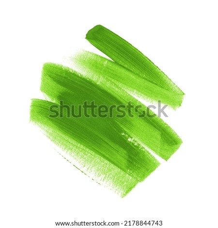 Green abstract brush stroke acrylic paint background image. Perfect design for headline and sale banner. Green shop logo.