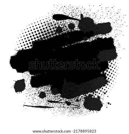 Abstract black watercolor ink background. Royalty-Free Stock Photo #2178895823