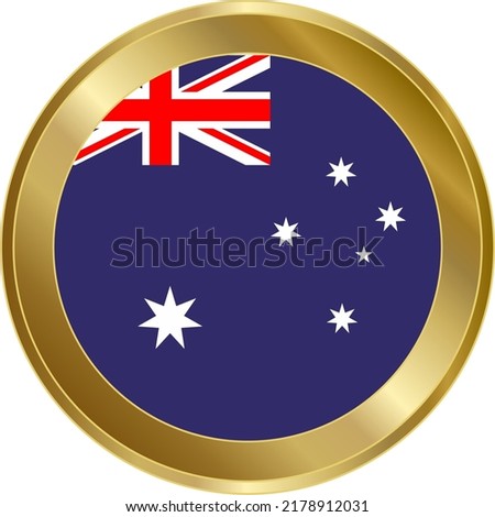 Australia national flag. Vector illustration badge
