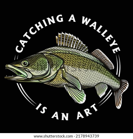 illustration bass walleye giant trevally fishing fisherman fish vector  sport largemouth graphic Design   
