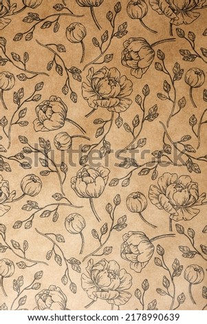 simple baroque paper texture used as background high-resolution image. floral print paper used for decorative purpose wallpaper. black print