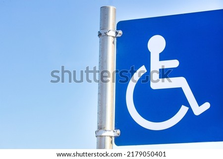 Blue Badge Sign For Disabled Parking 