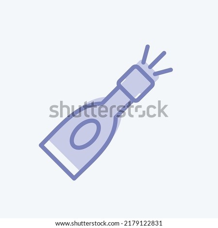 Icon Champagne Bottle. suitable for Drink symbol. two tone style. simple design editable. design template vector. simple symbol illustration