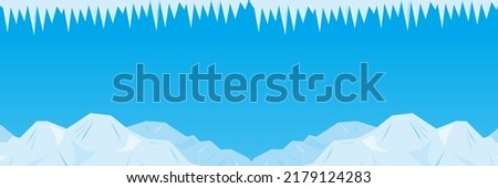 Iceberg and Icicle Template Background Royalty-Free Stock Photo #2179124283