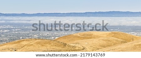 Panorama of South Bay Area Landscape During the Day