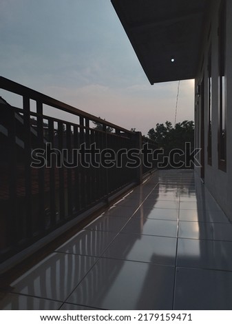 photo taken in front of the boarding room terrace in Depok
