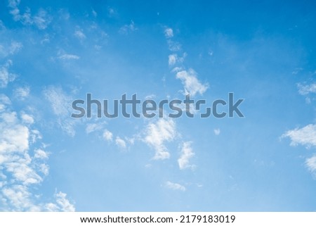 Blue sky with white clouds. on a clear day