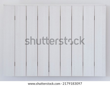 White wooden board background - stock photo