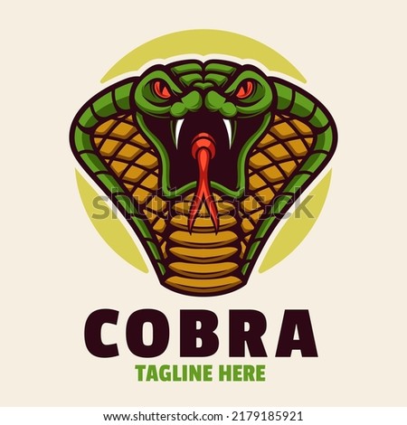 Cobra Snake Mascot Logo Template