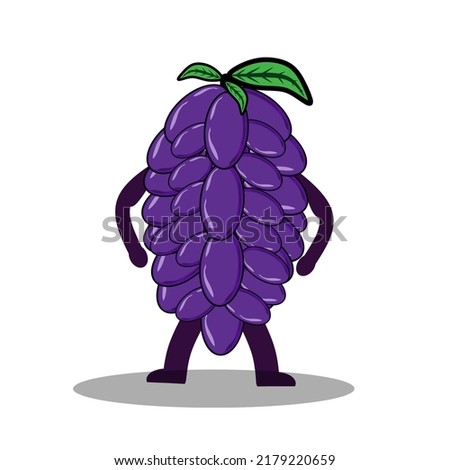 
Ilustration vector of grapes. Hand drawn grapes sketch. Wine vine close up outline, leaves, berries. Purple and white clip art isolated on white background. For business logo 