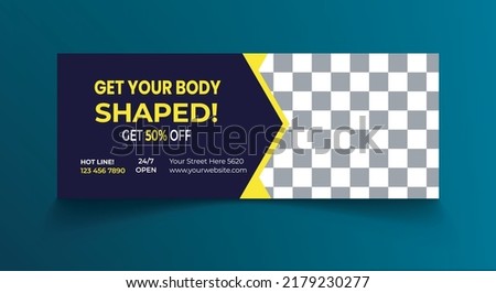 Fitness Facebook Cover Design Template