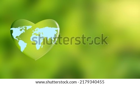 world heart day illustration on green blur background. concept for heart care and media check up.