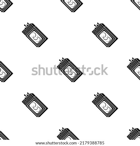 Matchbox Icon Seamless Pattern, Matchstick Icon, Matchbook Icon Vector Art Illustration