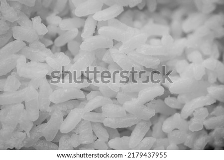 Macro Photo of Rice in Black and White