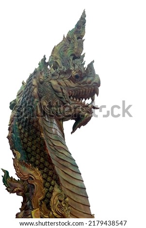 King of Naga isolated on white background Clipping path included, die cut