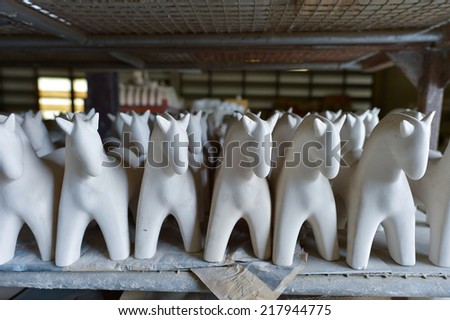 ceramic horse ready for painting