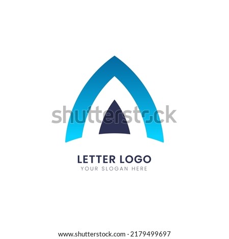 modern and simple latter A logo design