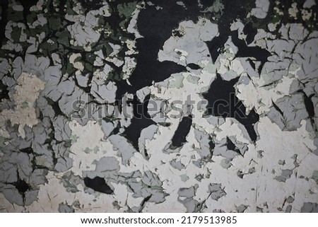 A close up picture of a paint peeling of a wall in downtown Johannesburg