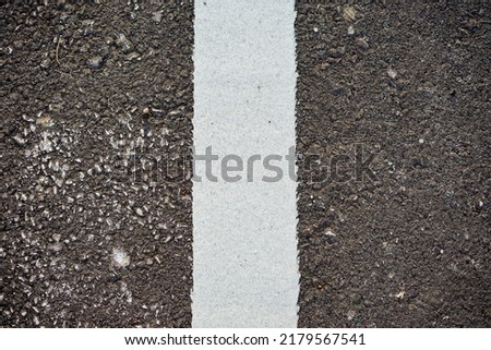 New asphalt road surface with white line