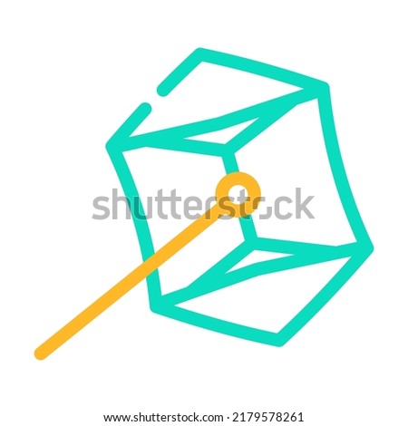 rokakku kite color icon vector. rokakku kite sign. isolated symbol illustration