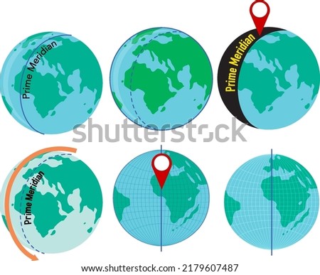 Set of earth planets isolated illustration