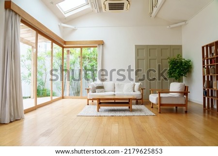 interior of living room with sofa and window Royalty-Free Stock Photo #2179625853