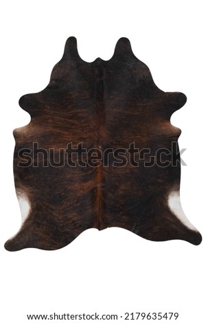 leather cowskin on white background