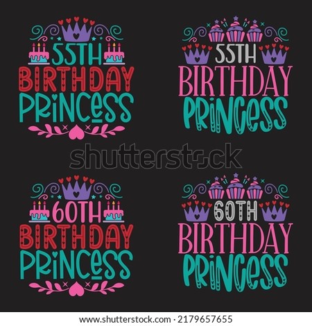 Happy Birthday eye catching and typography T shirt And SVG Design Bundle, Vector EPS Editable Files Bundle, can you download this Designs Bundle for your business.