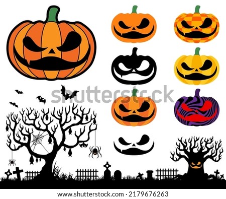 Material for Halloween. Vector data that can be easily edited.