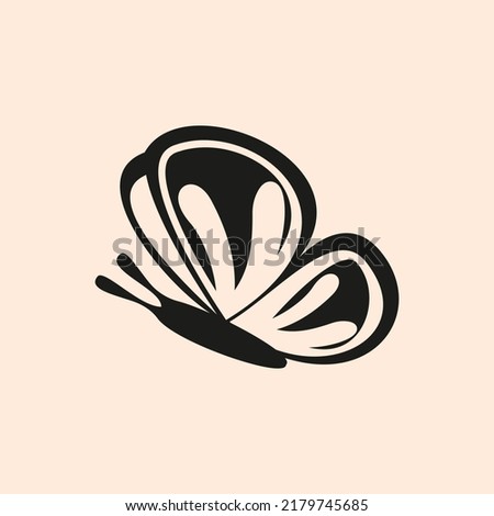 Butterfly logo icon design isolated on background vector template