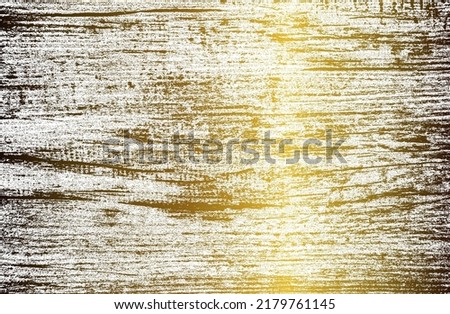 Luxury golden, pearl metal gradient background with distressed cracked concrete texture. Vector illustration