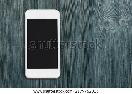 Blank screen on mobile phone, concept of modern networking and creation of video content