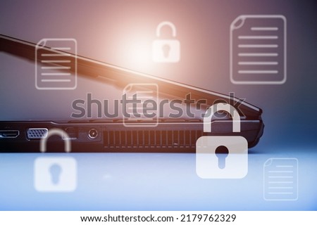 digital key and privacy management policy for file data transfer, cyber security awareness concept