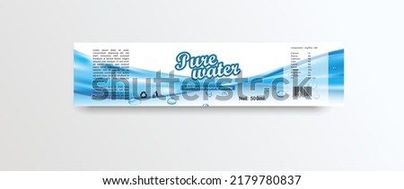 water packaging label.100% Vector design template. Royalty-Free Stock Photo #2179780837