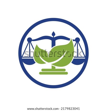 Nature Law Firm Logo design template. Green Scales logo concept.