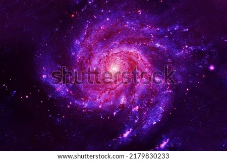purple galaxy. Elements of this image furnished by NASA. High quality photo
