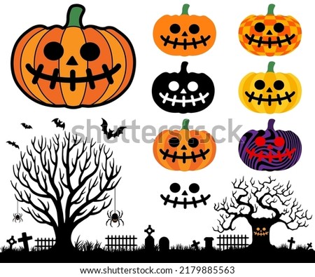 Material for Halloween. Vector data that can be easily edited.