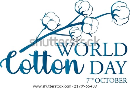 World Cotton Day Banner Template illustration