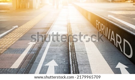 The idea of moving forward in work,future travel,next route Royalty-Free Stock Photo #2179965709