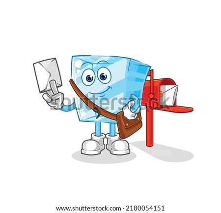 the glass postman vector. cartoon character