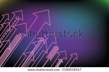 It is a background illustration of a rising arrow